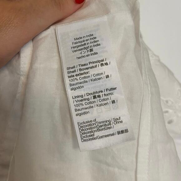 NWT J.Crew Eyelet Midi Dress In White Size 4 - Picture 8 of 9